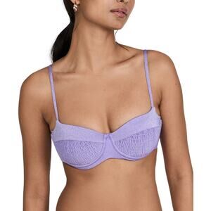 L*Space Shimmery Purple Marley Bikini Top Size S